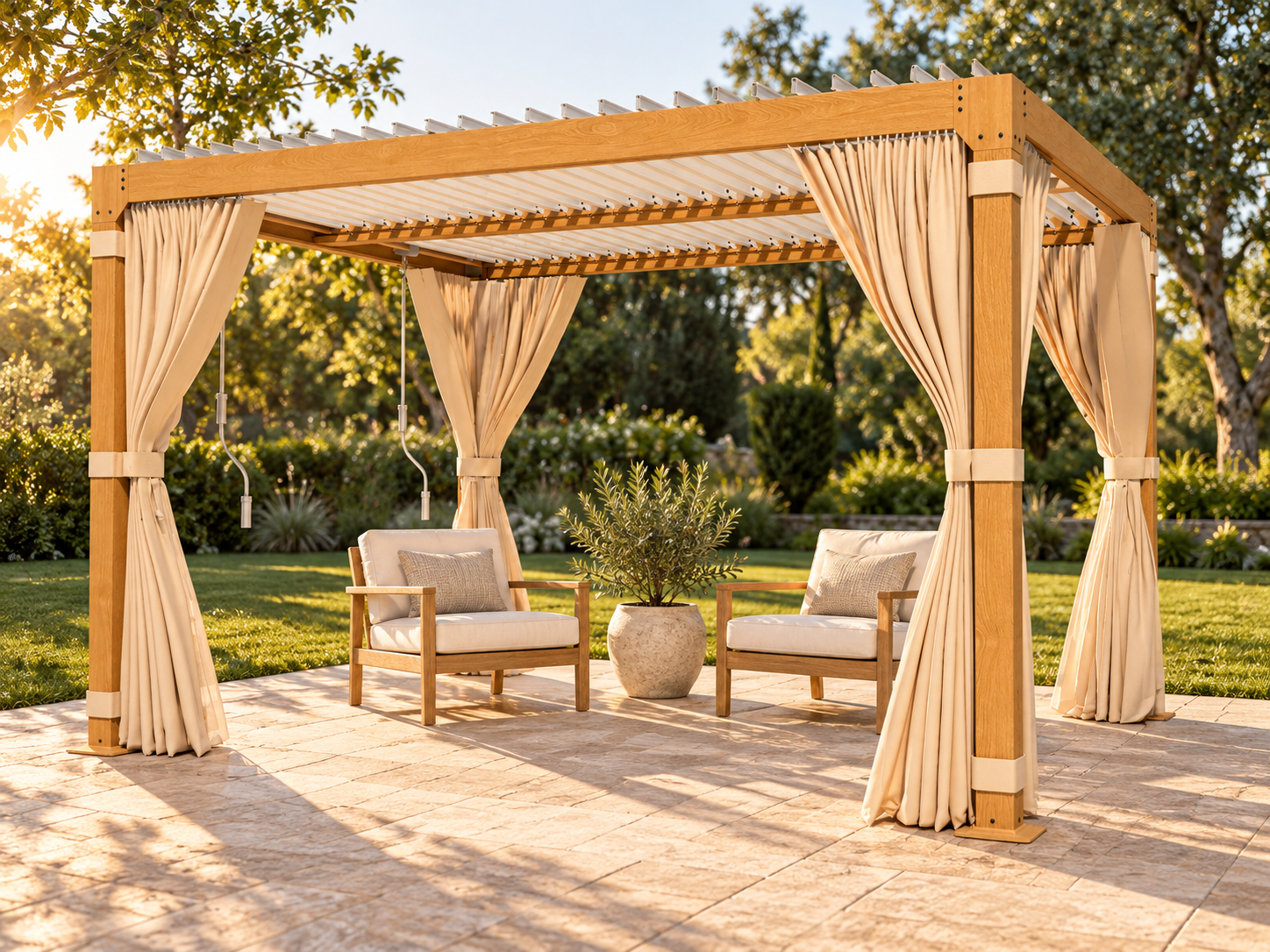 Gazebo on a backyard patio