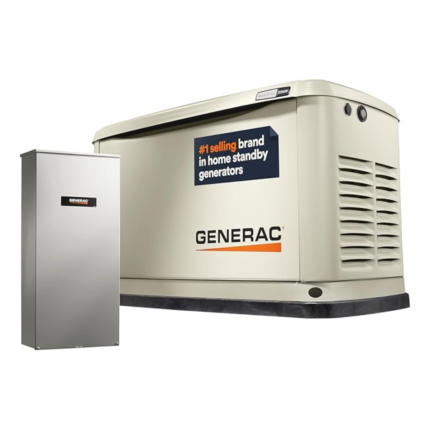 Guardian Series 22 kW/19.5 kW Air Cooled Home Standby Generator with Wi-Fi and Whole Home 200 Amp Transfer Switch