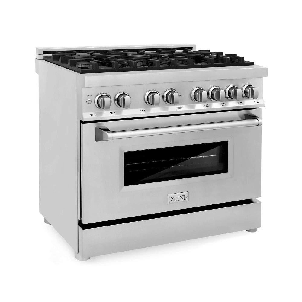 thesupplymart-product-48-image-1 ZLINE 36 in. Professional Dual Fuel Range – Fingerprint Resistant Stainless Steel - Image 1